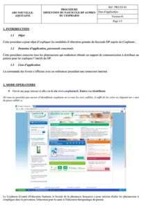Procédure d'obtention du formulaire DP auprès du CESPHARM