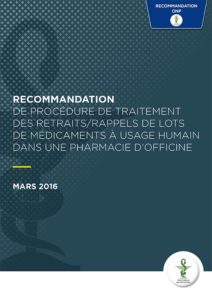 Procédure de retriat de lots de médicaments