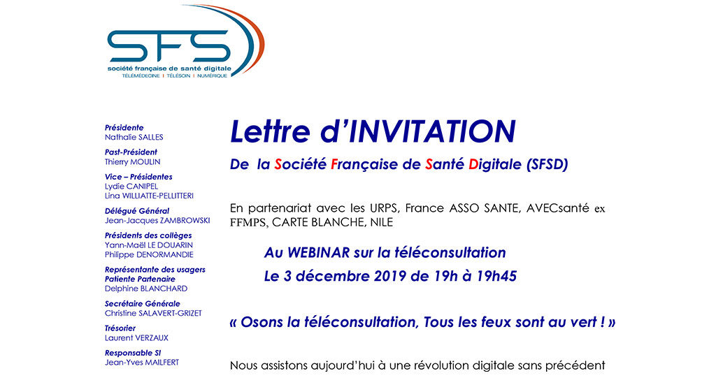 Enquête WEBINAR sur la téléconsultation