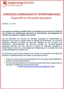 Violences conjugales et intra-familiales : Dispositifs en Nouvelle-Aquitaine