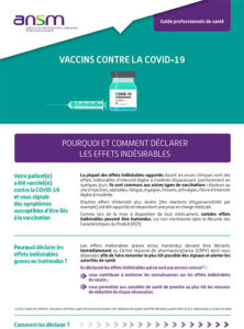 Guide professionnels de santé Déclaration des effets indésirables