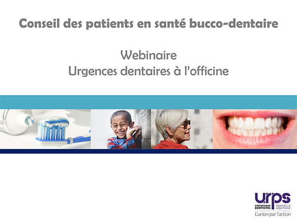 Webinaire Urgences Dentaires à l'Officine Nouvelle-aquiatine