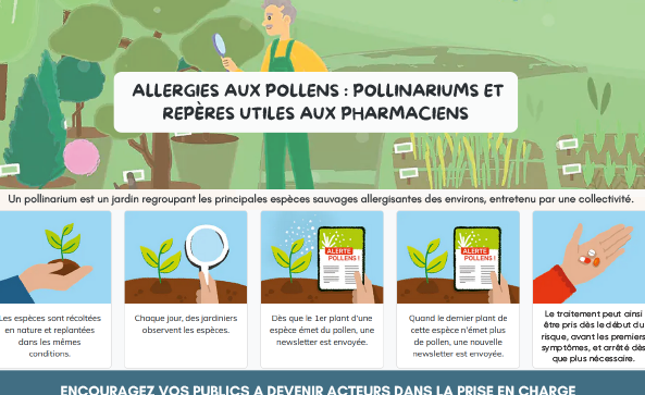 Allergies aux pollens : pollinariums et repères utiles aux pharmaciens