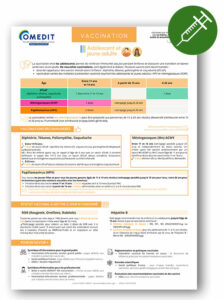 Vaccination adolescent et jeune adulte - fiche métier