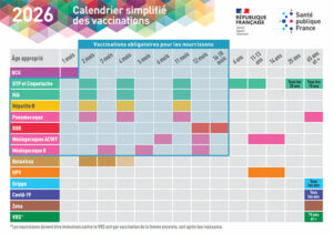 Calendrier simplifié des vaccinations 2026