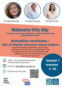 Flyer Webinaire Ville Hopital Actulaités vaccinales