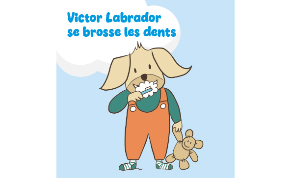 Victor Labrador se brosse les dents