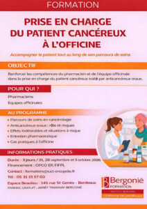 Flyer prise en charge du patient cancéreux à l’officine